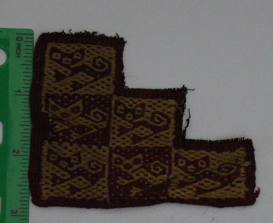 Pre Columbian Authentic Artifact Frameable Textile Border Chancay Peru COA 30