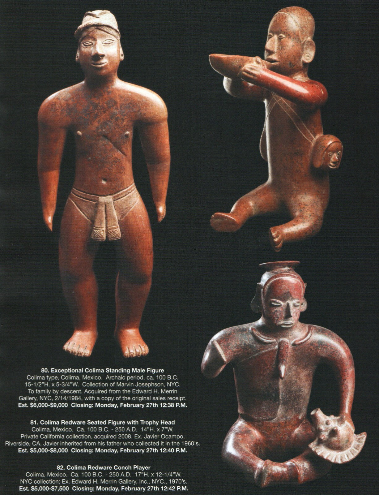 Pre Columbian Artifacts Price & Value Guide Arte Primitivo Auction Catalog 109