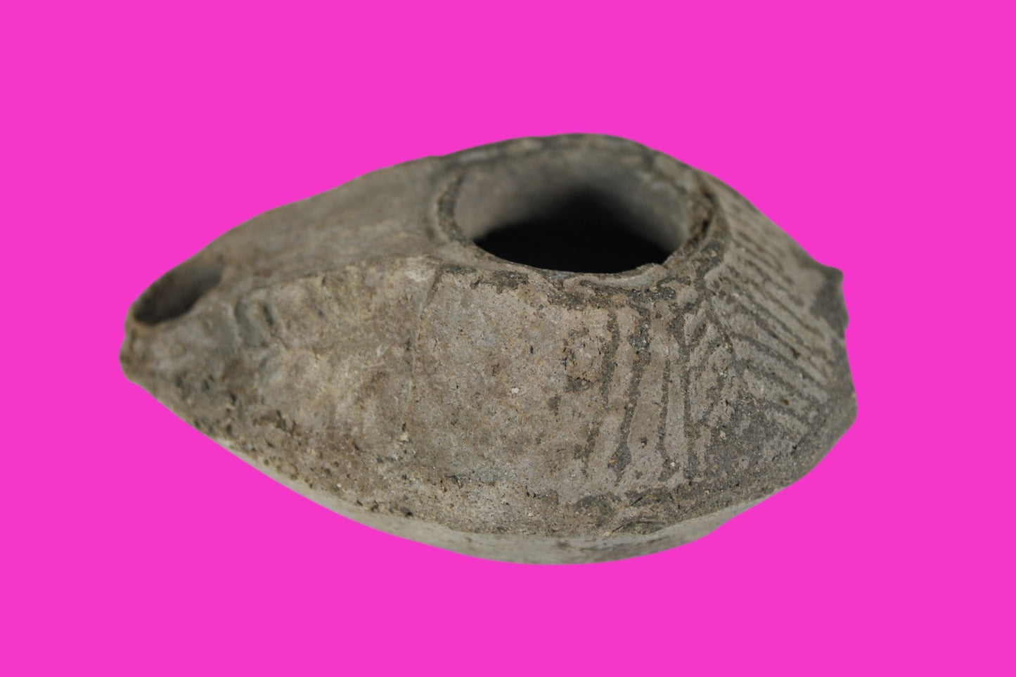 Oil Lamp Holy Land Ancient Artifact Jesus Christ Home Israel 300-600 AD COA 106