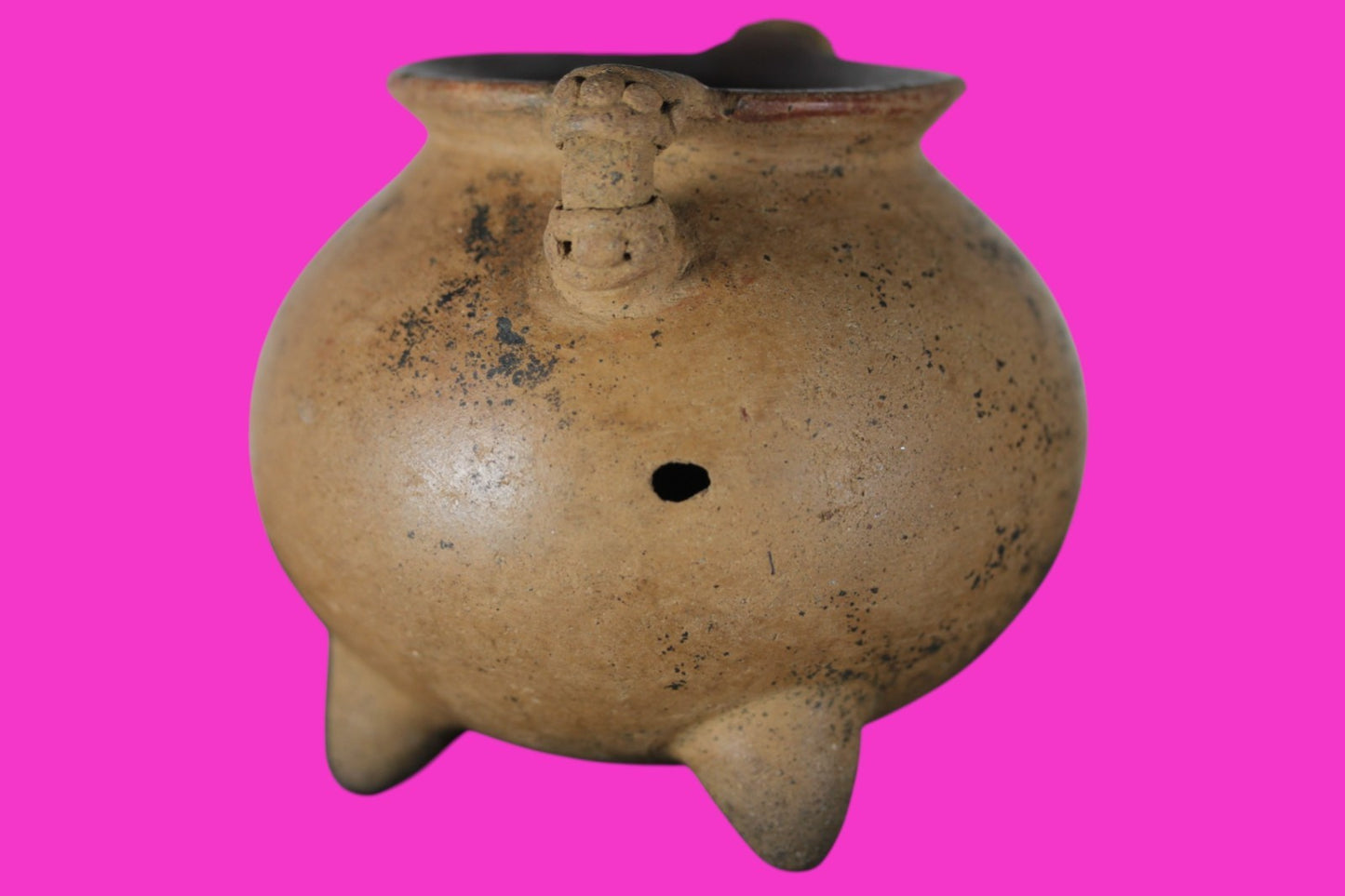 Authentic Pre Columbian Artifact  Tripod Bowl Nicoya Costa Rica 700 AD COA J07