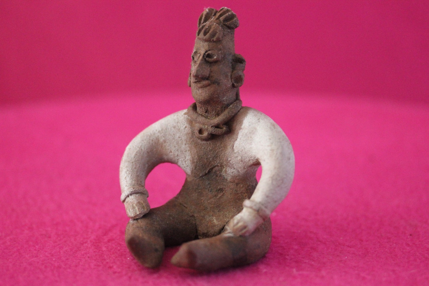 Authentic Pre Columbian Artifact Seated Shaman Tomb Figure Colima Mexico COA 194
