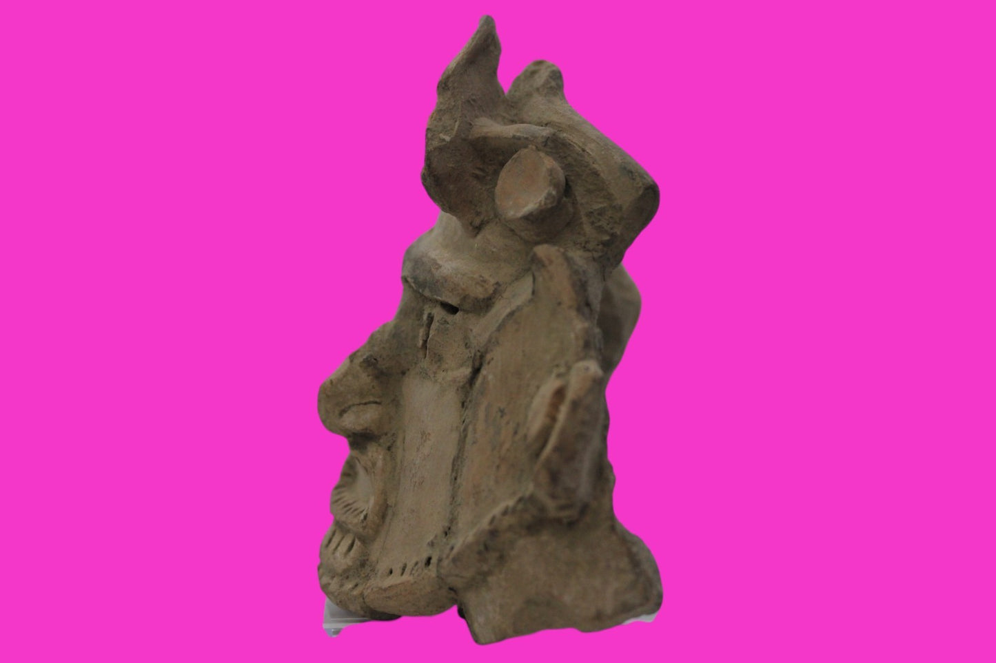 Pre Columbian Artifact Authentic Big Face Ornament Colima Mexico 200 BC COA J104