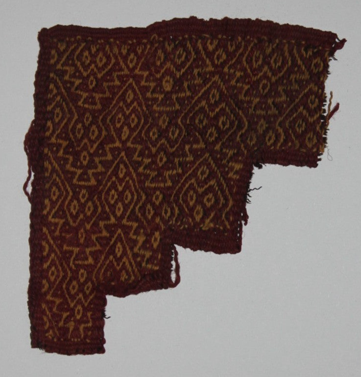 Pre Columbian Artifact Authentic Frameable Textile Border Chancay Peru COA 19