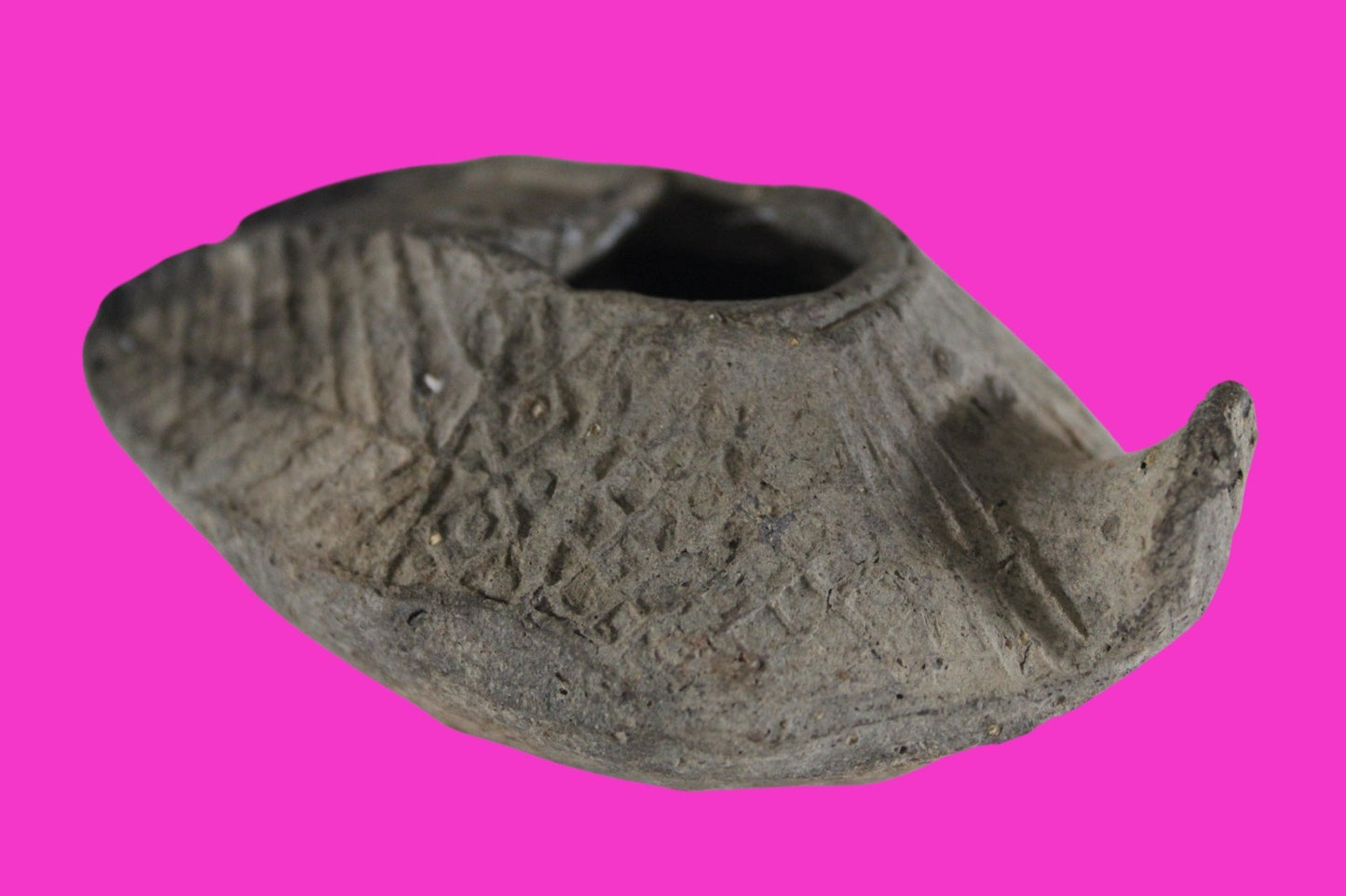 Oil Lamp Holy Land Ancient Artifact Jesus Christ Home Israel 300-600 AD COA 84