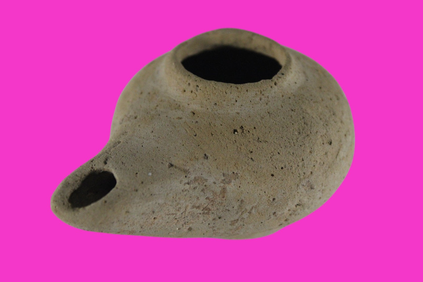 Ancient Holy Land Oil Lamp Artifact Land of Jesus Christ 100 BC-200 AD COA J150