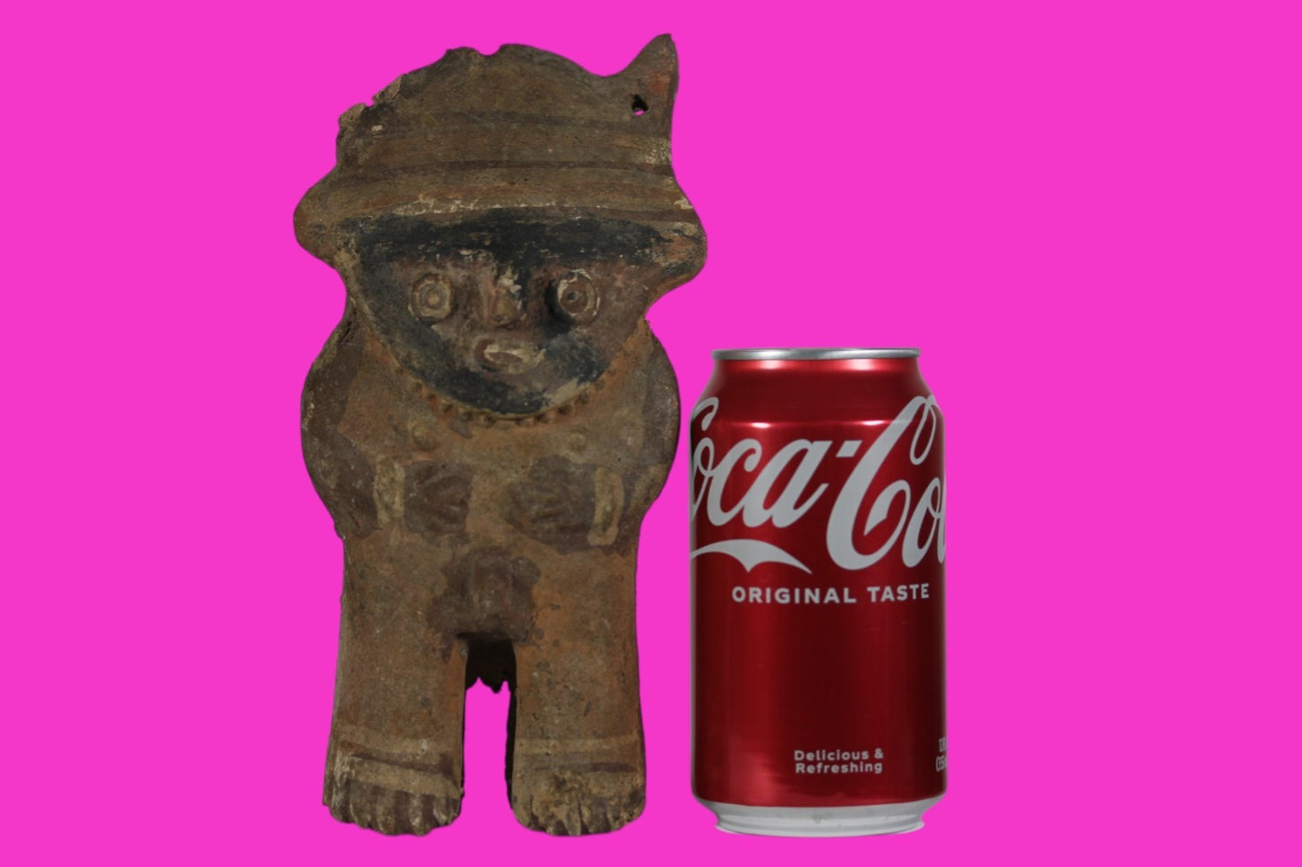 Pre Columbian Authentic Artifact Chancay Male Figure Peru 1200-1450AD COA J41