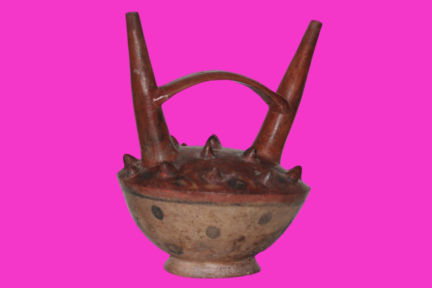 Pre Columbian Artifact Authentic Sican Stirrup Vessel 750-1000 AD Peru COA 220