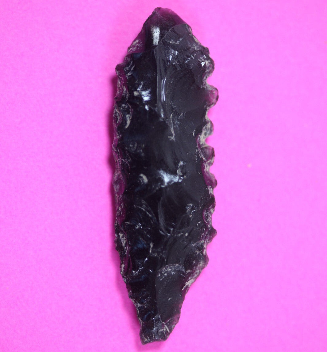 Pre Columbian Artifact Authentic Aztec Arrowhead Battle of Mexico City COA 57