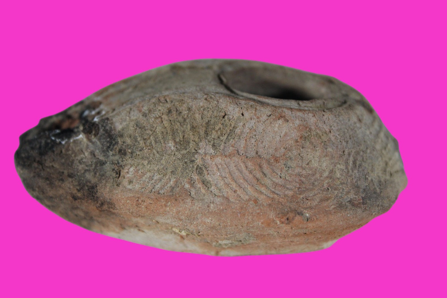 Oil Lamp Holy Land Ancient Artifact Jesus Christ Home Israel 300-600 AD COA 96