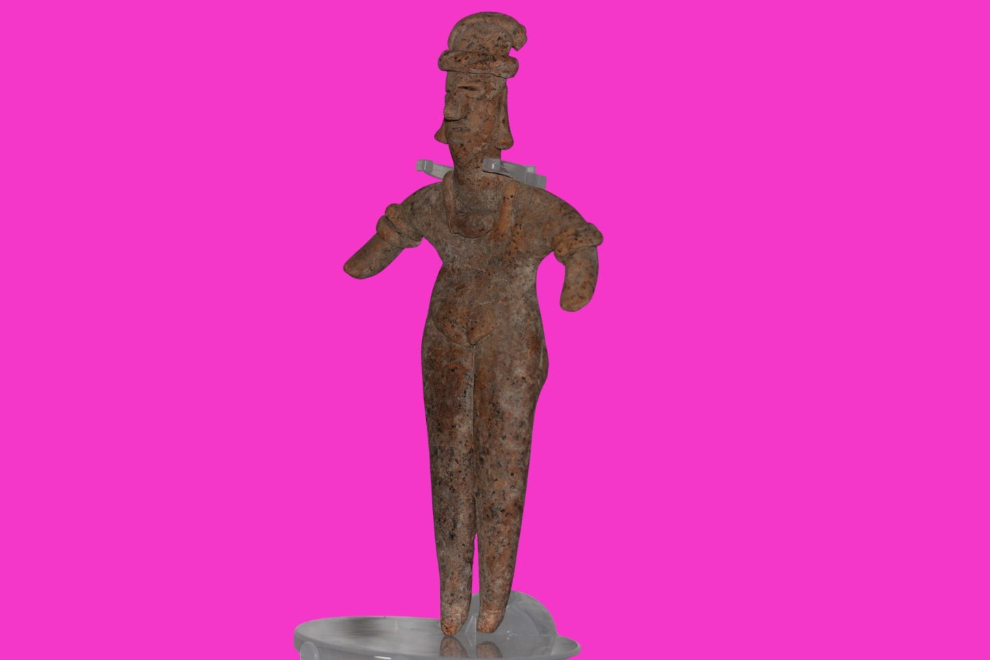 Pre Columbian Artifact 7 inch Female Tomb Figure Colima Mexico 100BC COA 252