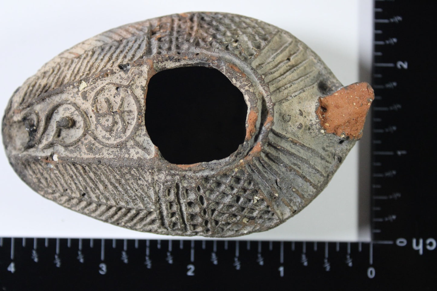 Oil Lamp Holy Land Ancient Artifact Jesus Christ Home Israel 300-600 AD COA 119