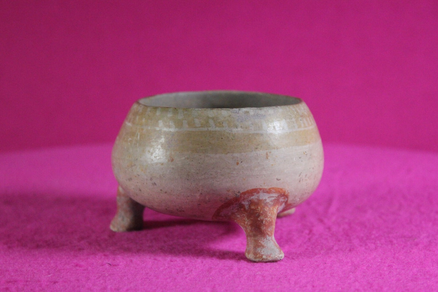 Authentic Pre Columbian Artifact Mini Tripod Bowl 1000-1400 AD Nicaragua COA J92