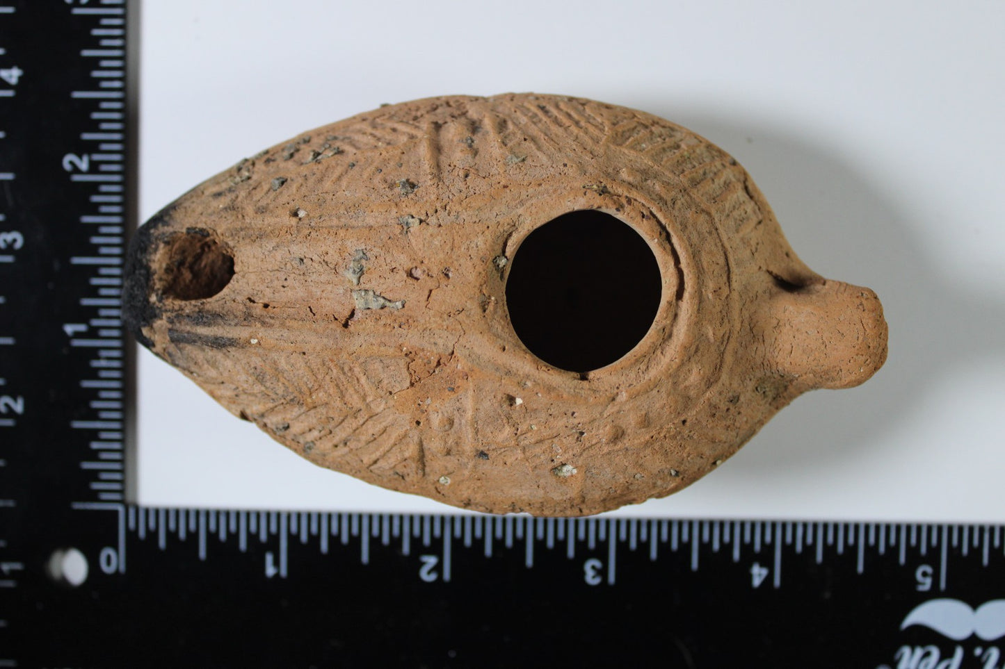 Oil Lamp Holy Land Ancient Artifact Jesus Christ Home Israel 300-600 AD COA 123