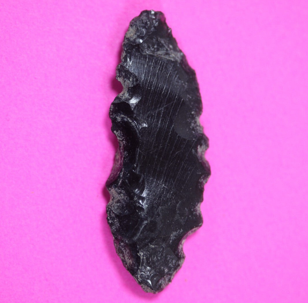 Pre Columbian Artifact Authentic Aztec Arrowhead Battle of Mexico City COA 82