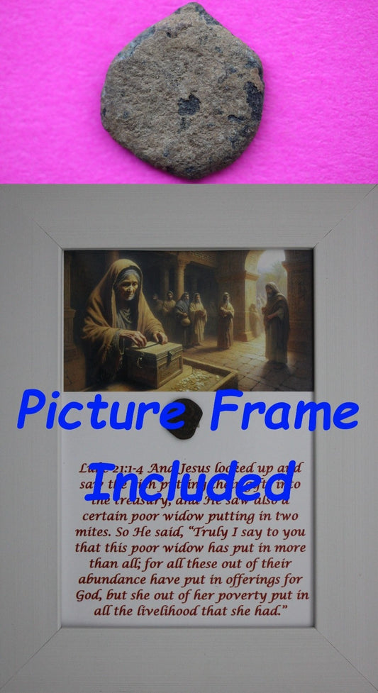 Widows Mite Coin Holy Land Artifact Free Display Frame Jesus Christ Lifetime 39