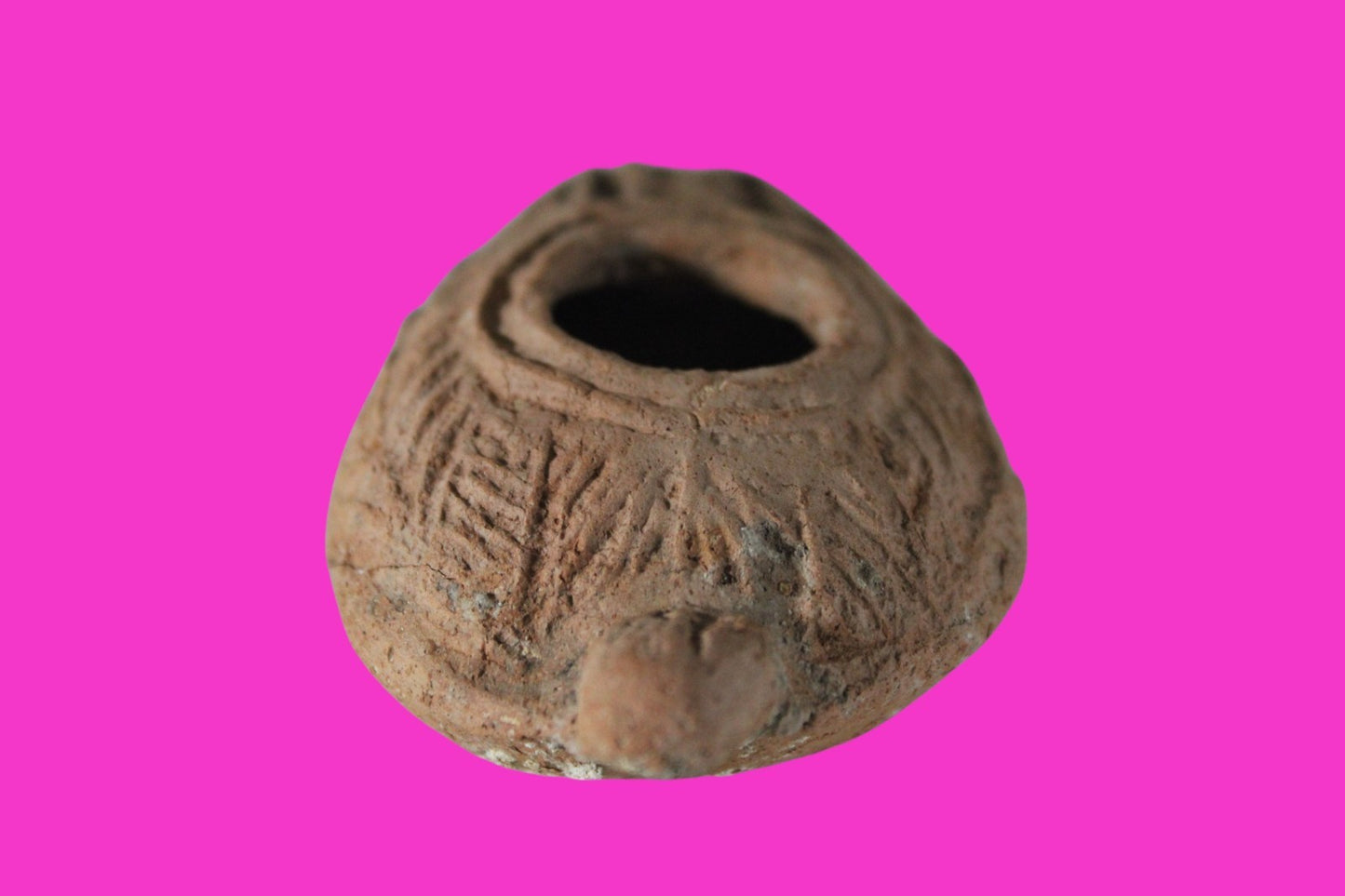 Oil Lamp Holy Land Ancient Artifact Jesus Christ Home Israel 300-600 AD COA 74