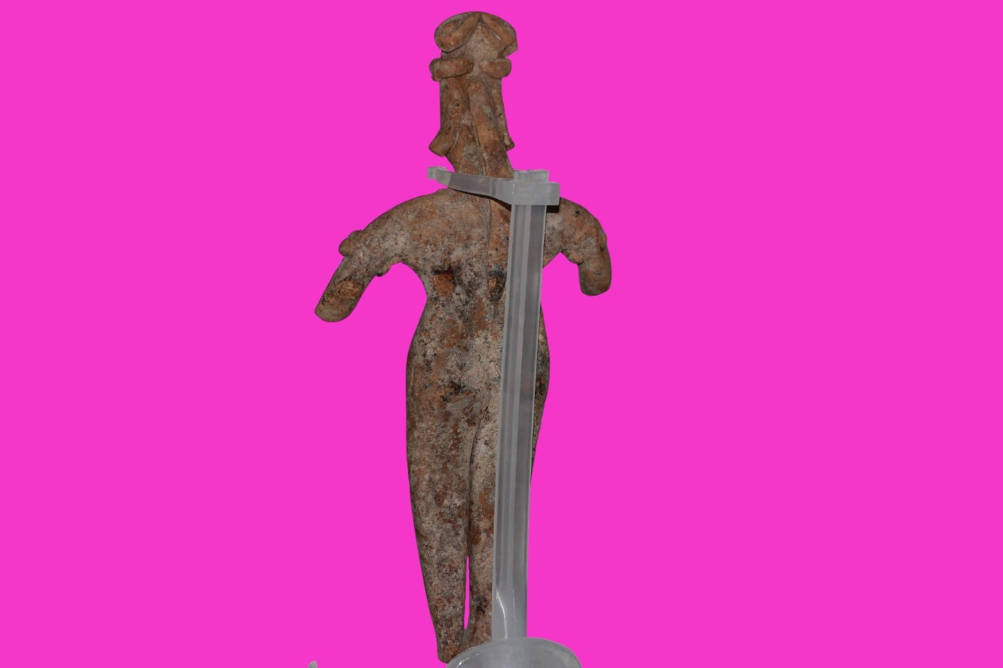 Pre Columbian Artifact 7 inch Female Tomb Figure Colima Mexico 100BC COA 252