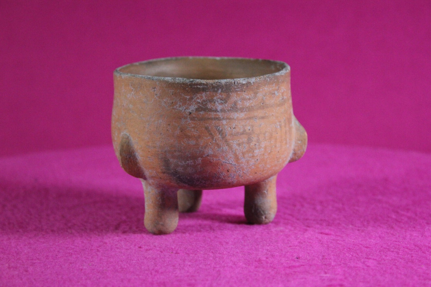 Pre Columbian Artifact Authentic Mini Tripod Bowl 1000-1400 AD Nicaragua COA J93
