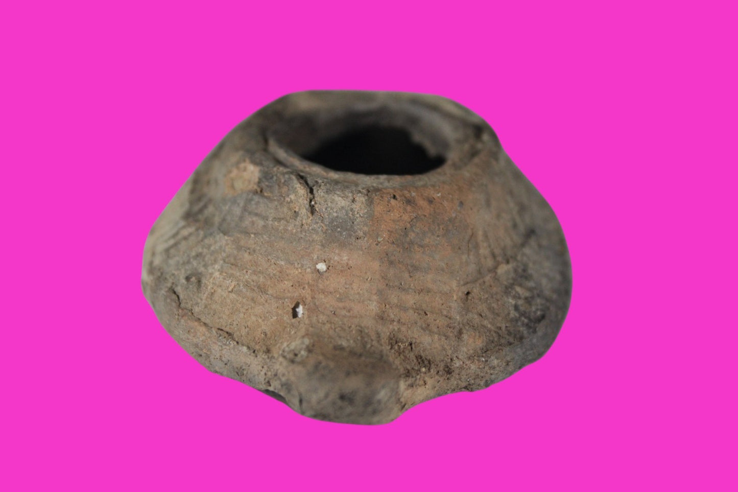 Ancient Holy Land Oil Lamp Artifact 2 Hidden Christian Crosses 300-600AD COA 100
