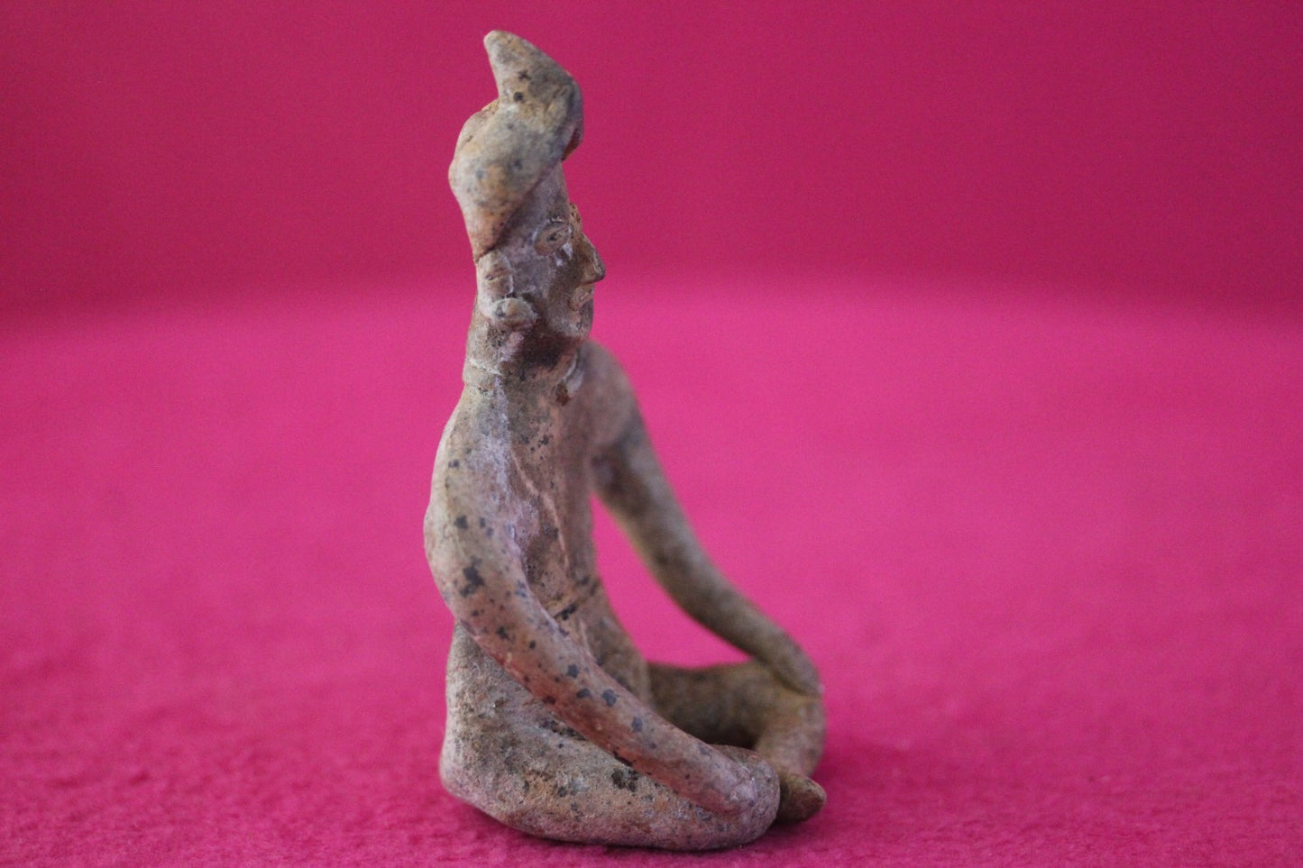 Pre Columbian Artifact Authentic Male Seated Tomb Figure Colima Mexico COA 192