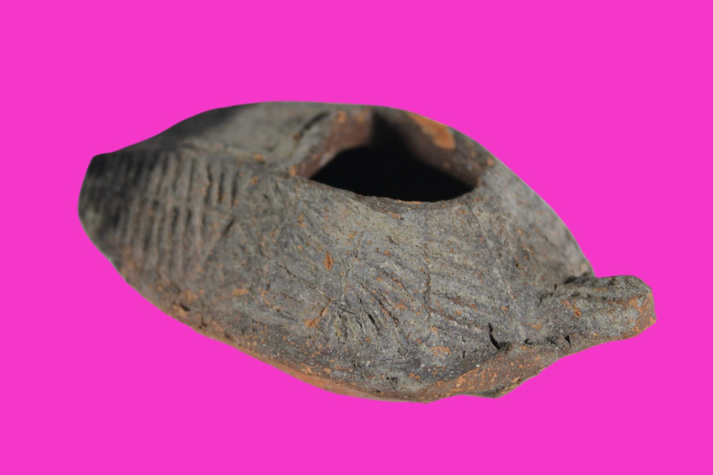 Oil Lamp Holy Land Ancient Artifact Jesus Christ Home Israel 300-600 AD COA 109